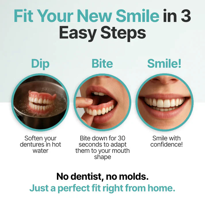 🌎Ends Today: 70% OFF! ⏰ Medical Full Denture with Strong Suctiond🦷Obtain American Dental Association (ADA) Certification