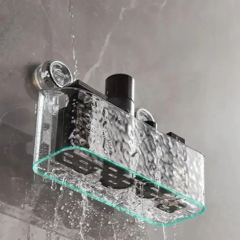 Drill-Free Bathroom Organizer
